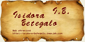 Isidora Betegalo vizit kartica